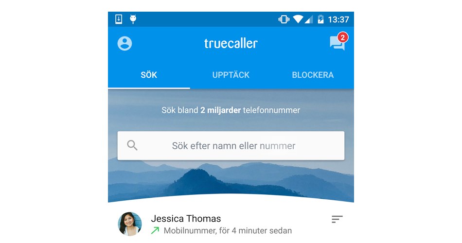 truecaller android gui