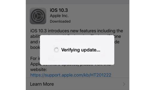iphone ios10 3 uppdatering verifiering