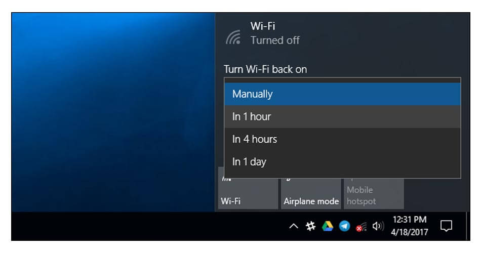 aktivera wifi automatiskt windows 10