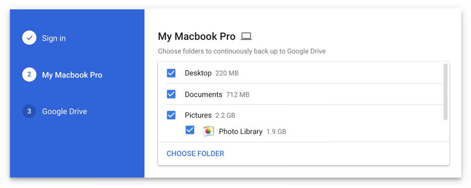 google drive backup and sync mac