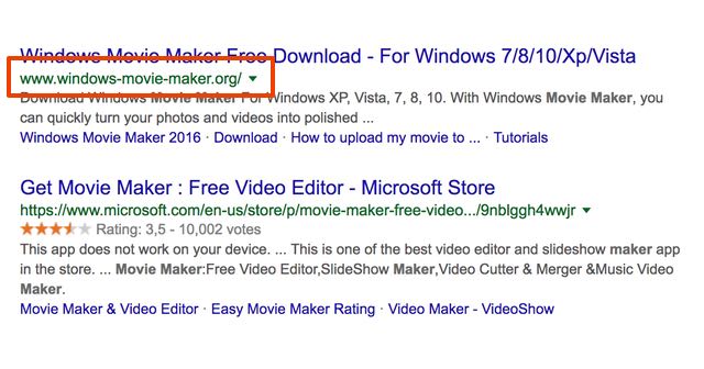 google search falsk windows movie maker