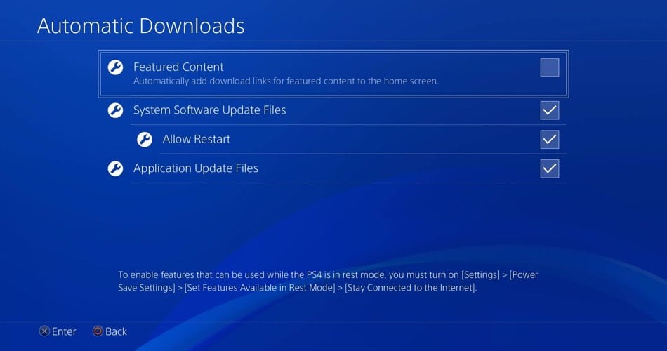 sony automatic downloads ps4