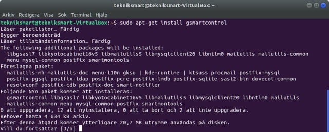 ubuntu installera gsmartcontrol acceptera