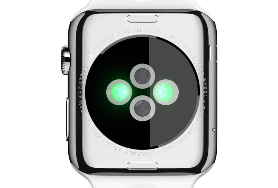 apple watch heart rate monitor leds old