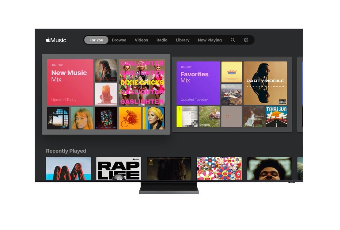 samsung tv 2020 apple music app