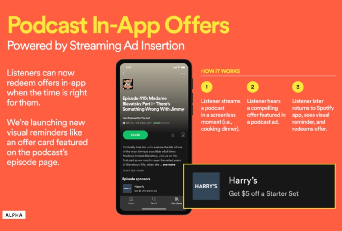 spotify podcast in app offers 2020