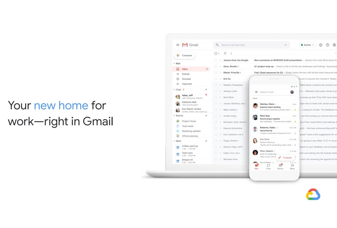 google gmail new 2020 design 1