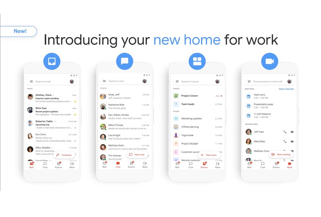 google gmail new 2020 design