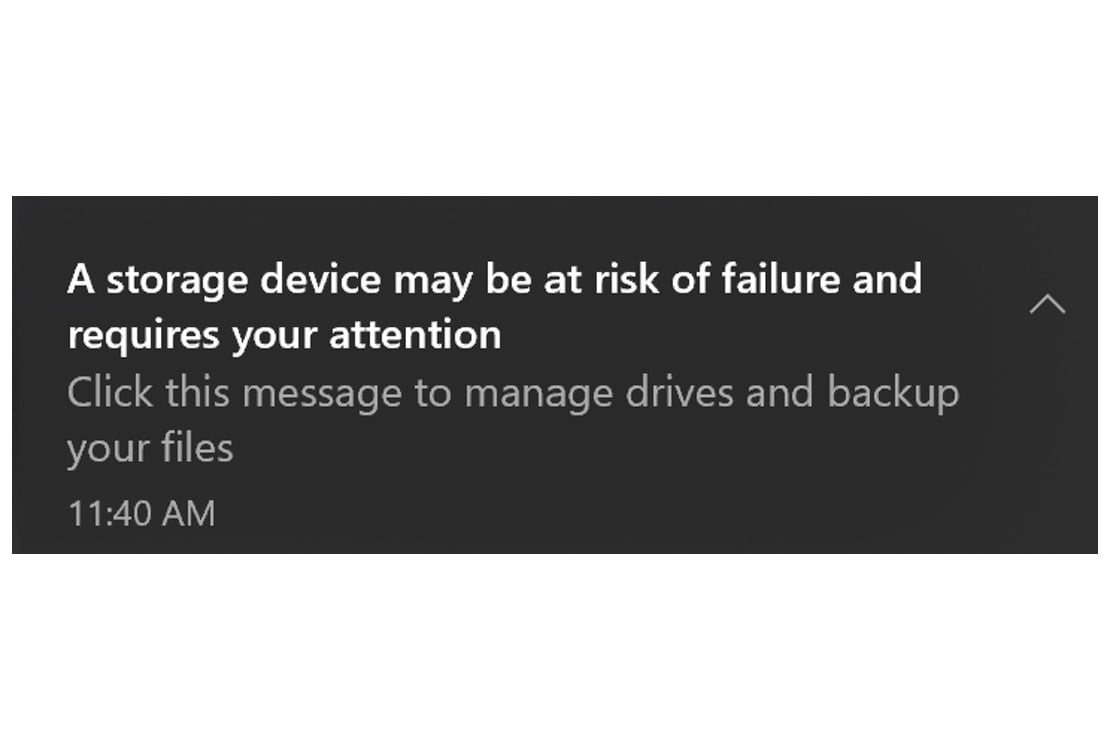 windows 10 microsoft error nvme ssd varning meddelande 2020
