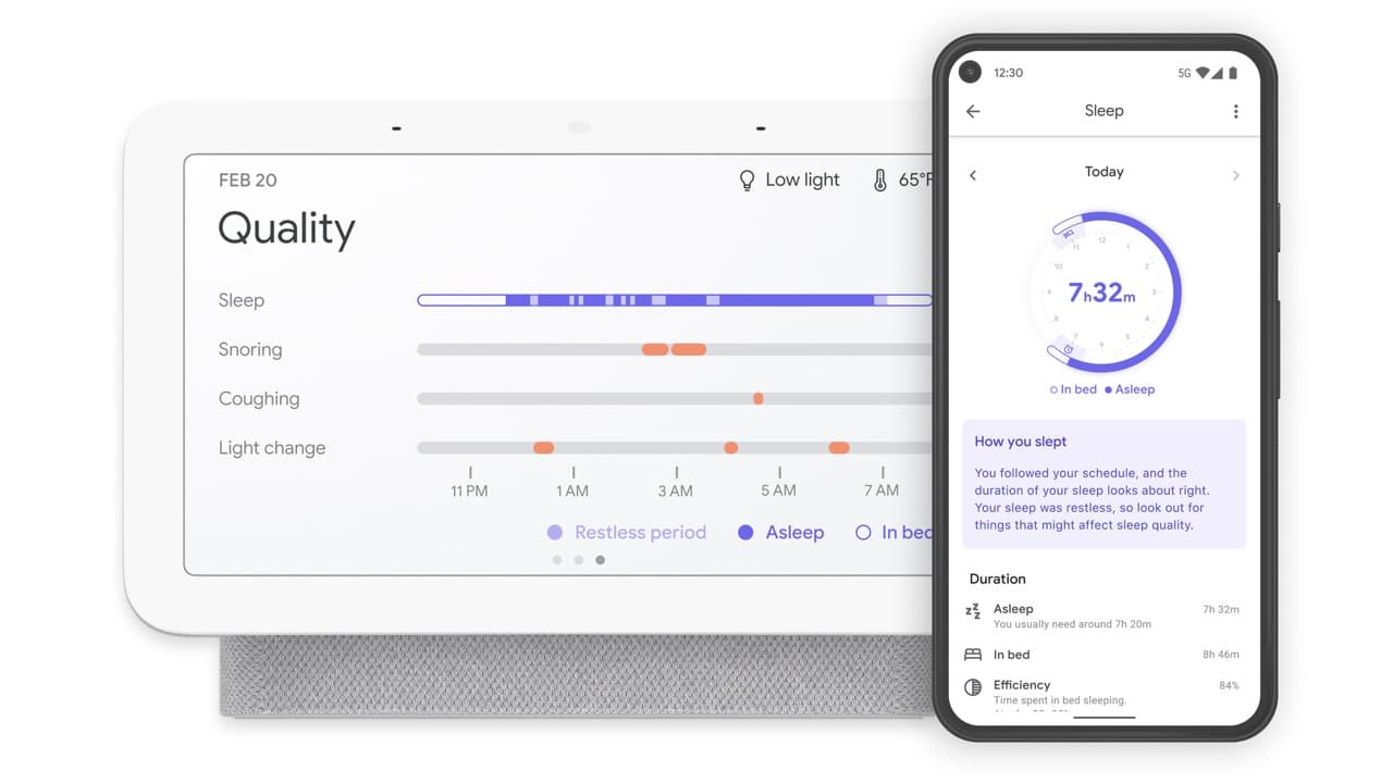 google nest hub 2021 second gen 2 somnmatning