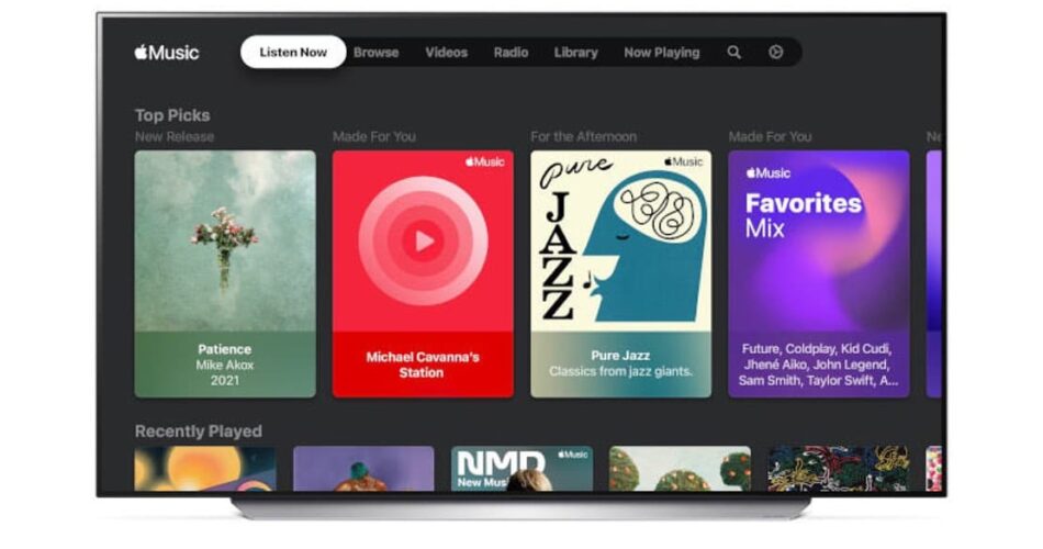 lg smart tv apple music 2021 app