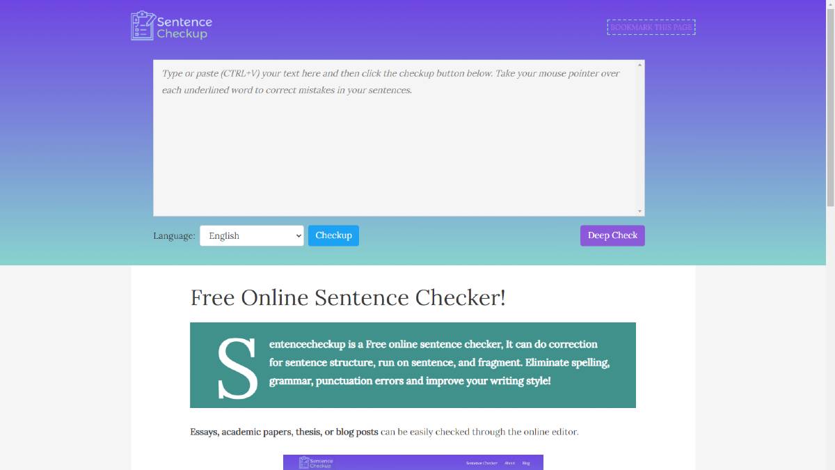 sentence checkup engelska rattstavning online 2022