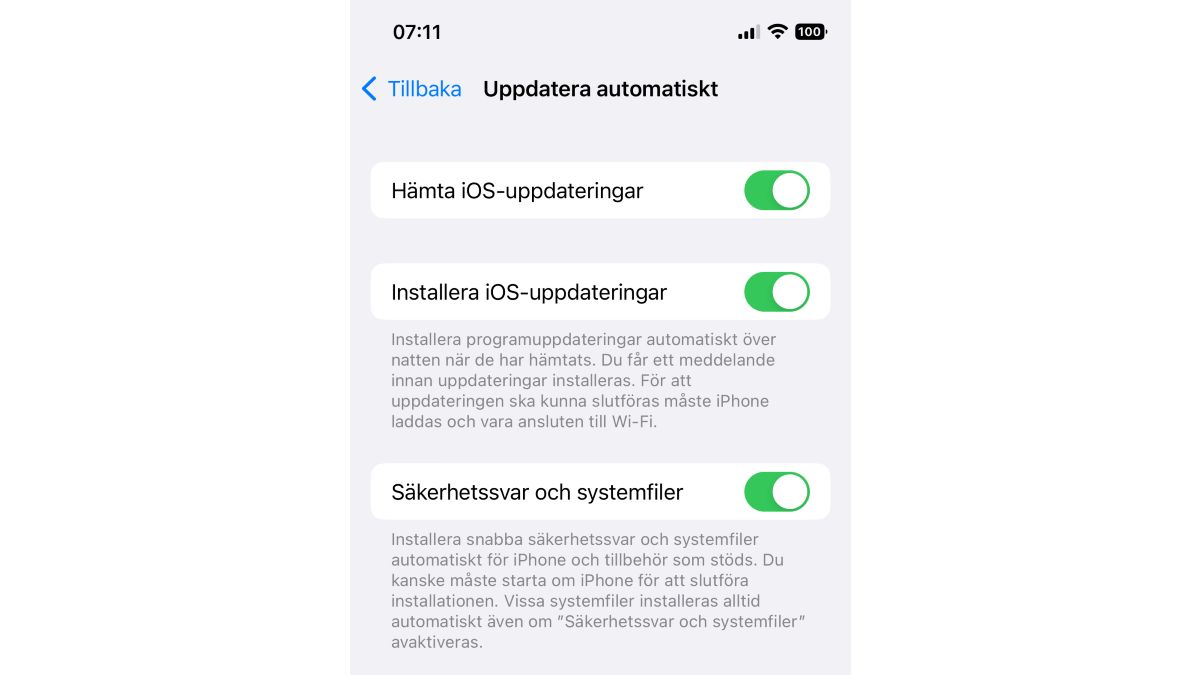 apple ios 16 sakerhetsuppdateringar installningar 2022