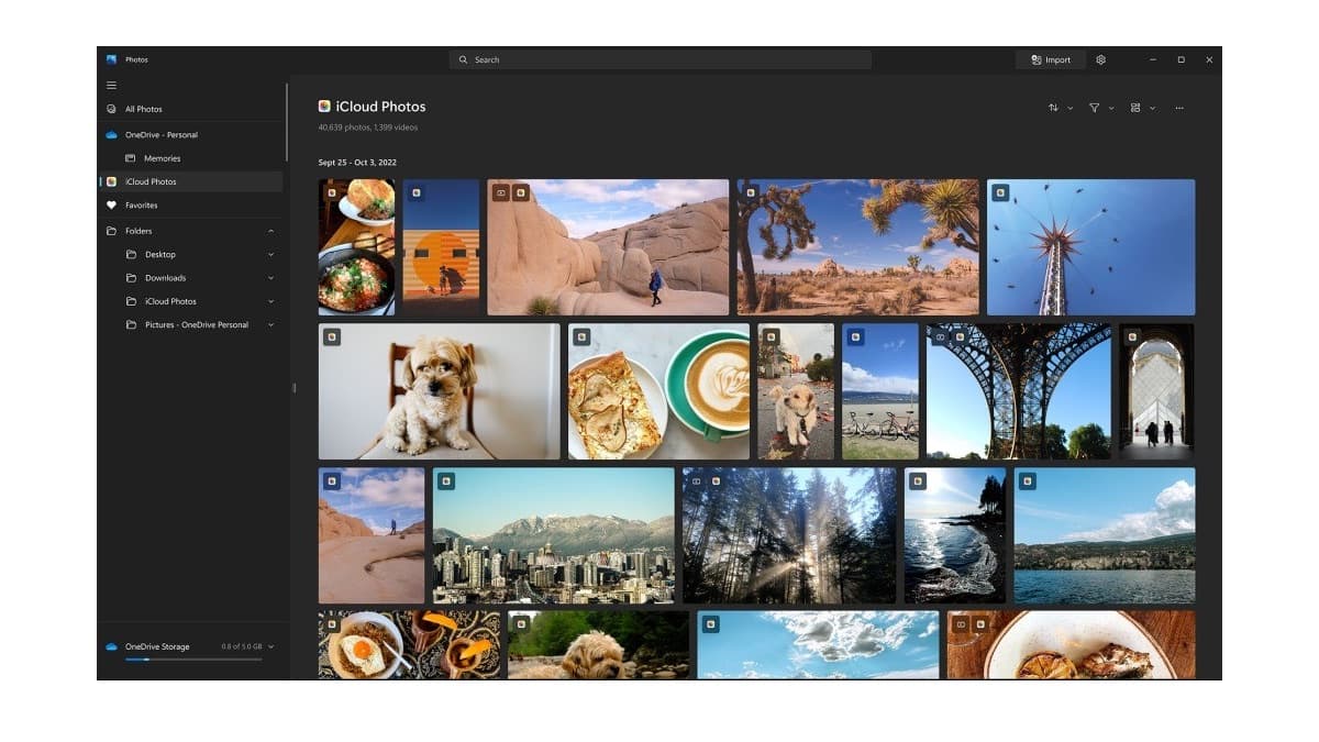 Microsoft Foton iCloud Photos